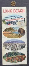 1968 Standard Oil Gas Station Long Beach California road map VINTAGE Chevron ---