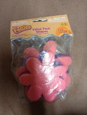 2009 Darice Felties Flower Felt Shapes 16 Piece Pack. Pink  Purple Two Sizes.