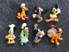 Vintage Disney Magnets Mickey Mouse, Donald Duck, Goofy, and Pluto, Chef Mickey