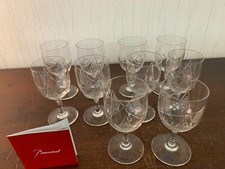 10 Glasses Wine Model Crossbrace Crystal Baccarat (Price per Unit)
