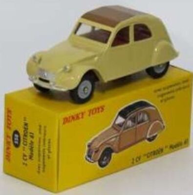 Dinky Toys 558 Citroën 2CV 1961 Jaune - Miniature 1/43 En Boîte, France