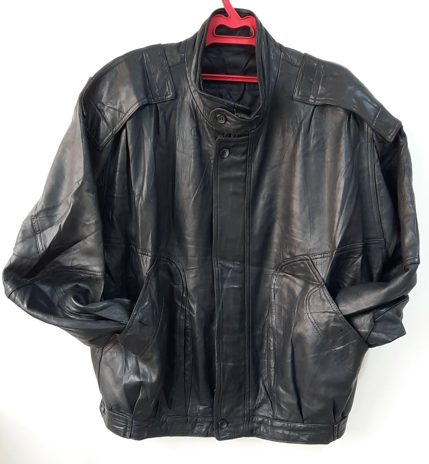 Vintage Yves Saint Laurent leather jacket blouson _ bomber size 56 EUR