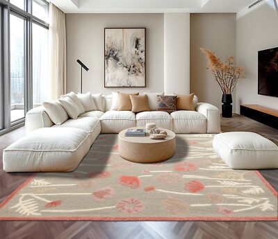 LoomBloom Multi Sizes Gray Beige Hand Tufted Wool & Faux Silk Area Rug