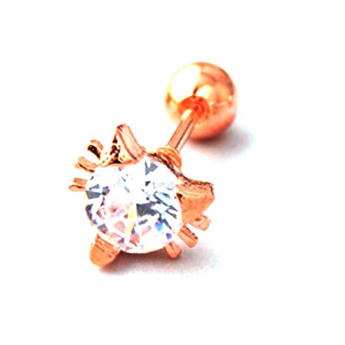 Gem Crystal Ear Cartilage Helix Ring Bar Stud Ear Cuff Climber Piercing Earring - Picture 73 of 268