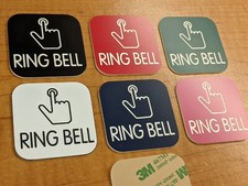 Engraved 2x2 RING BELL Doorbell Counter Sign ...
