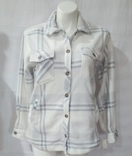 Ultra Flirt womens plaid shacket size L  Supe...