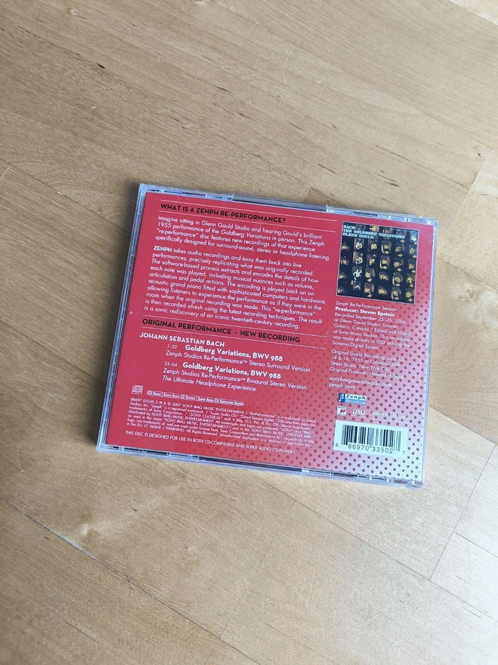 Bach * Goldberg Variationen * Gould 1955 * 2007 Zenph Re-Performance Sony SACD - Bild 2 von 2