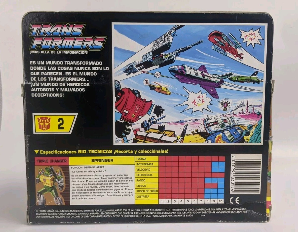 1990 G1 Transformers Classics Springer in Boxed & Complete Action