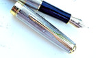 PARKER SONNET PERLE FOUNTAIN PEN SILVER PLATED  18k GOLD MEDIUM NIB FRANCE NOS — photo 5