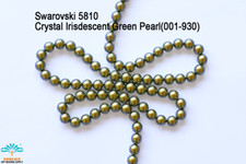 4mm Austria Swarovski 5810 Crystal Iris Descent Green Pearl 001-930