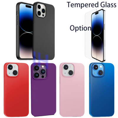 For Apple iPhone 14 /14 Pro/14 Pro Max/14 Plus Liquid Silicone Slim Case Cover
