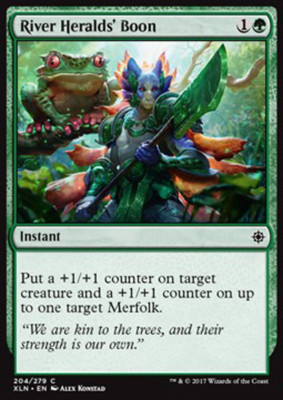 MTG 4x RIVER HERALDS' BOON - GESCHENK DER HEROLDE DES FLUSSES - XLN - MAGIC