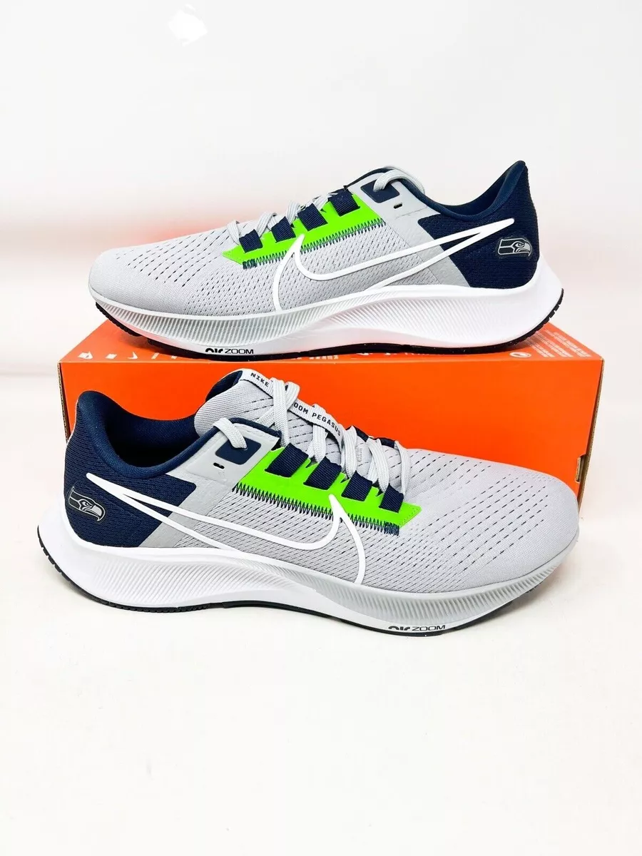 Nike Air Zoom Pegasus 38 Seattle Seahawks NFL Shoes Size 4 Mens