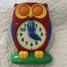 Vintage Tomy 1990 Owl Clock Children  s Educational Toy As Seen On Baby Einstein