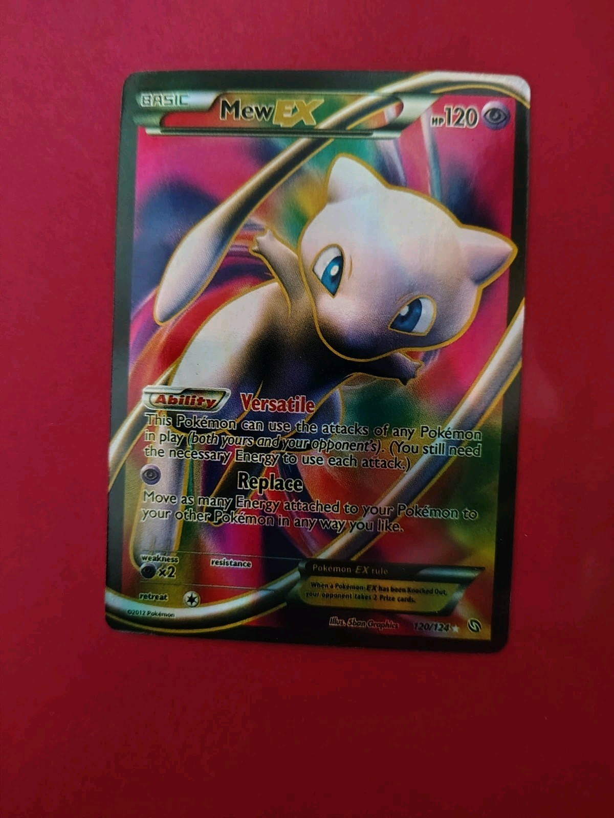 Pokemon Card Mew Ex 120/124 Full Art B&W Dragons Exalted Full Art 2012 NM