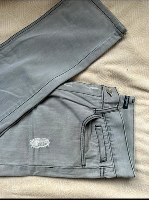 Dolce & Gabbana Straight Leg Jeans Vintage Distressed Grau Denim  W35