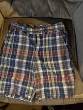 Ralph Lauren Polo Boys' Patchwork Madras Shorts, Size 10, Colorful Youth
