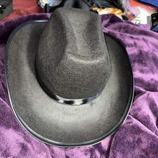 Black Cowgirl Hat Cowboy Old West Sheriff Country Rancher Costume 972