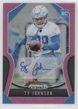 2019 Panini Prizm Rookies Pink Prizm Auto Ty Johnson #399 Auto 0e83