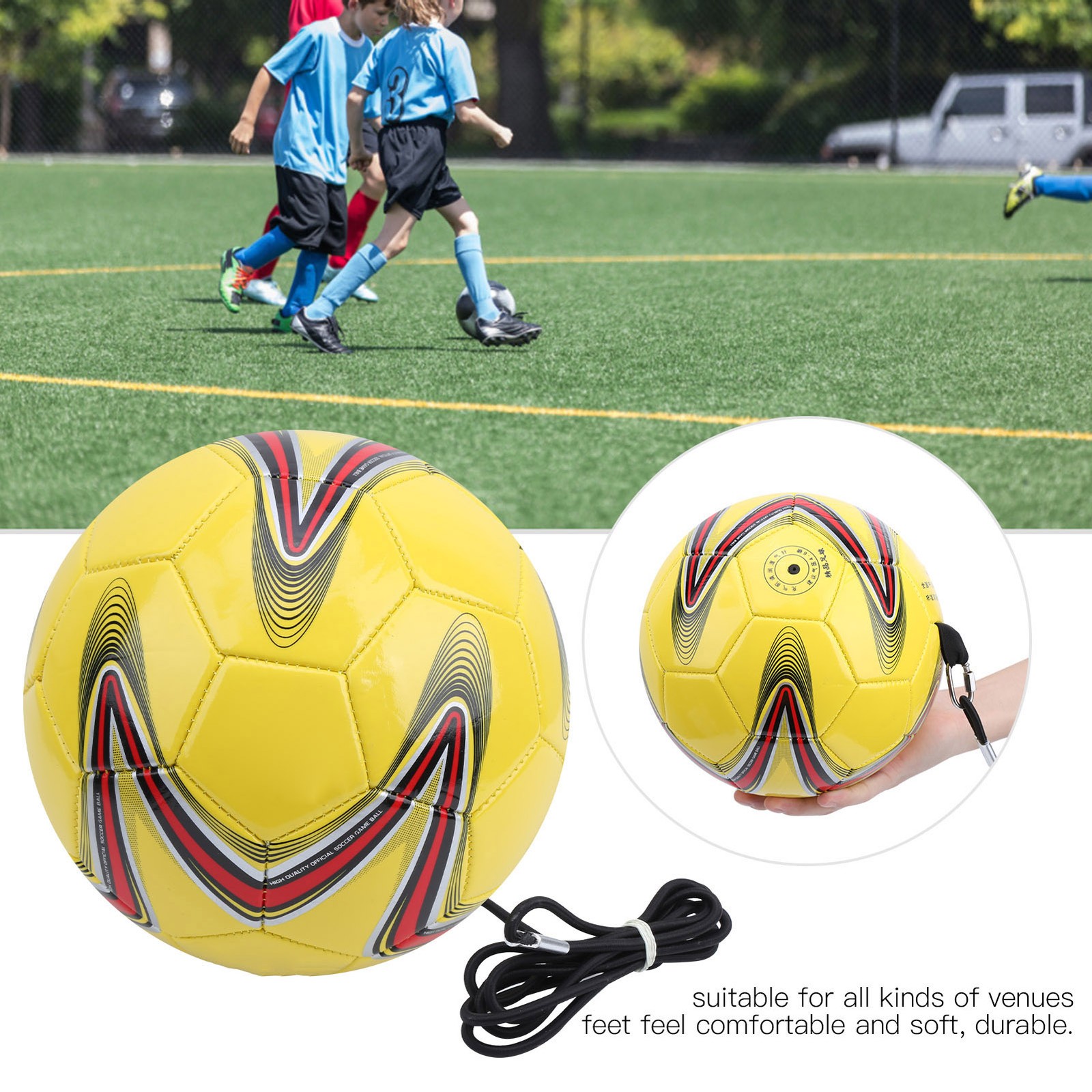 Professional Football Training Assistance Elastic Rope Soccer Training With EC
