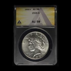 1935 $1 Silver Peace Dollar ANACS AU58 - Free Shipping USA
