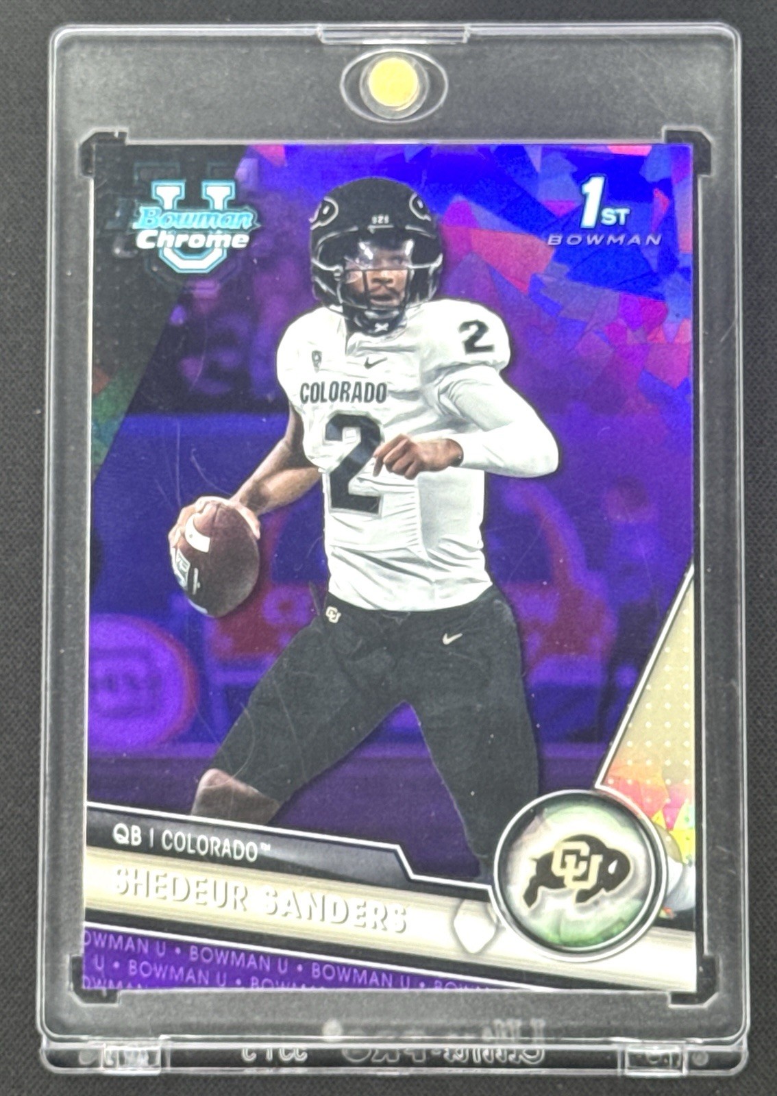 2023 Bowman Chrome U Sapphire Purple Shedeur Sanders /10 SSP Colorado
