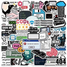 50PCS Programming Stickers Gifts for Developers Programmers Hackers Program