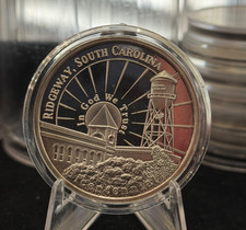 1999 Ridgeway South Carolina Bicentennial .999 1oz Silver Art Round 103.98 per troy oz