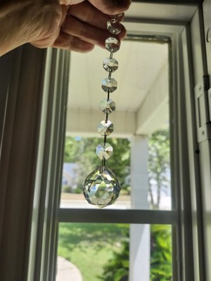 7X Chandelier Prisms Faceted Glass Sphere Crystal Prism 30mm