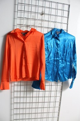 2 x Primark Damen Satin Bluse Paket - Größe 6 (i24)