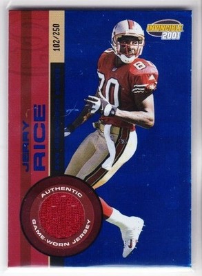 JERRY RICE 2001 Invincible Blue #218 #'d /250