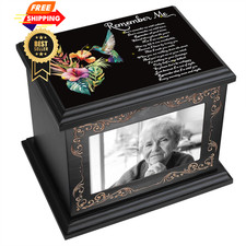 Cremation Urns for Human Ashes Adult Male or Female, Funeral Memorial Black
