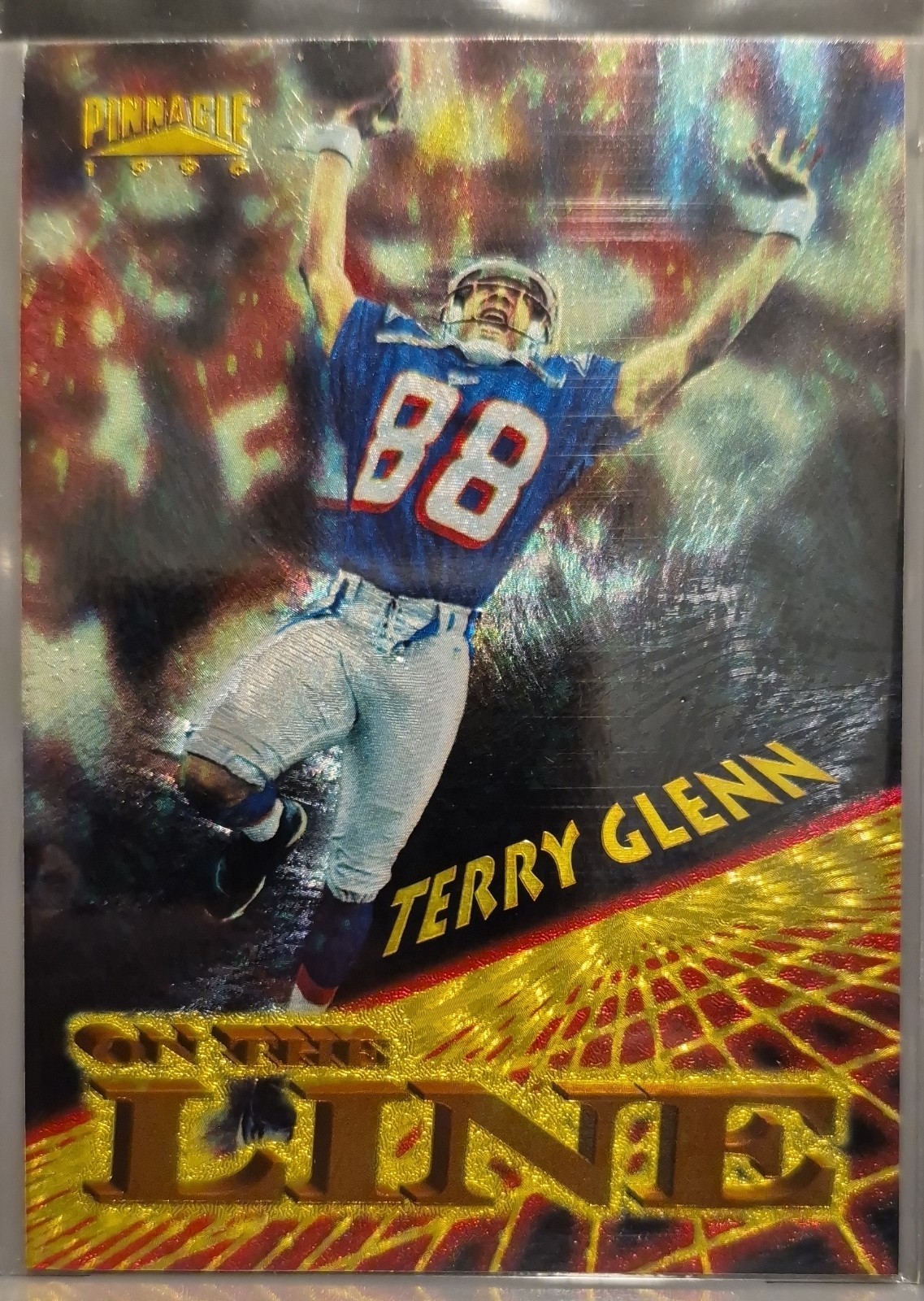 Terry Glenn Pinnacle On the Line #12 Base