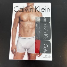 Calvin Klein Men  s Stretch Cotton Classics 3 Pack Trunk Boxer Brief