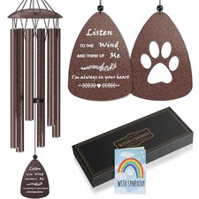 32" Memorial Sympathy Wind Chimes for Loss of Dog,Sympathy Memorial in Memory...