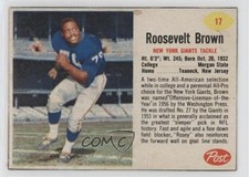 1962 Post Rosey Brown Roosevelt Brown #17 HOF 0q1p