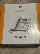 AT T CL2909 Corded Phone with Speakerphone and Caller ID/Call Waiting White NEW 