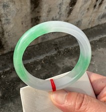 Certified Natural Grade AAA Ice Green Burmese Jade jadeite bracelet bangle 57MM