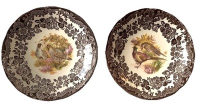 Palissy Royal Worcester Game Series Dessert Plates 6  England Birds Set of 2