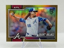 2026 Topps Series one Grant Holmes Gold Rainbow foil # /50 Braves SN SSP #182