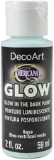 DecoArt Americana Glow In The Dark Paint 2oz-Aqua