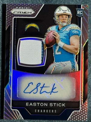 Easton Stick LA Chargers RC 18/49 Auto Jersey Patch Silver Prizm Panini 2019
