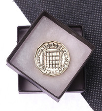 1966 60th Birthday Polished Brass Threepence 3d Coin