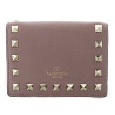 Womens Valentino Valentino VALENTINO Rockstud Compact Wallet Wallet Folded Leath