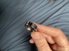  8mm Tungsten Carbide Ring Blue Inlay Polished Silver Wedding Band Men Comfort 