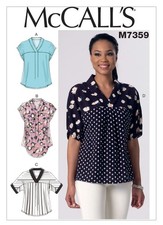 McCall 7359 EASY Sz 16-26 Dolman Shirt Blouse...