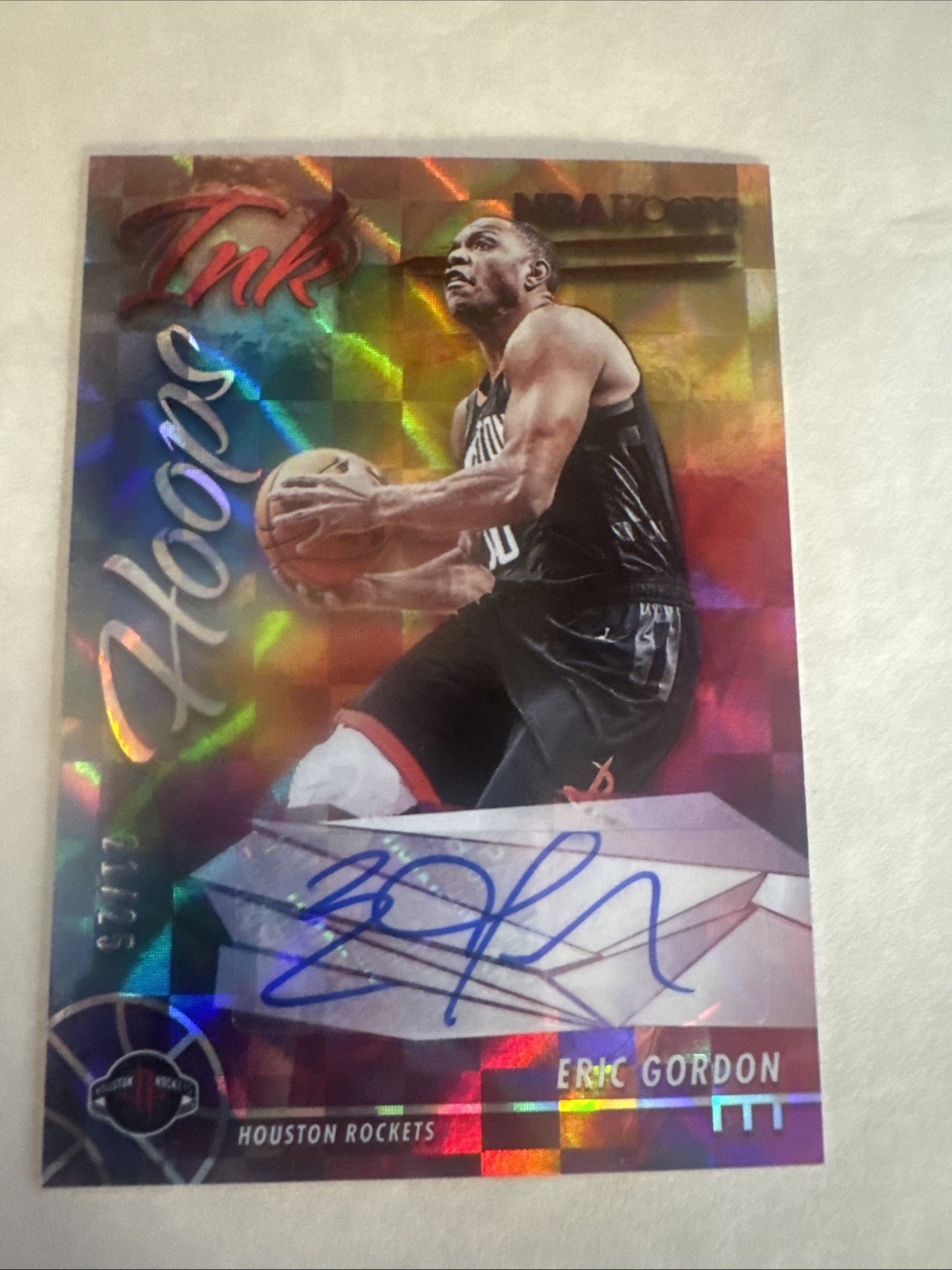 Eric Gordon 2021-22 Panini NBA Hoops 21/25 Auto Hoops Ink Rockets #HI-EGD