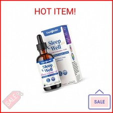 LIQUIDHEALTH Sleep Well Natural Sleep Aid Melatonin Drops - Better Sleep Mood,
