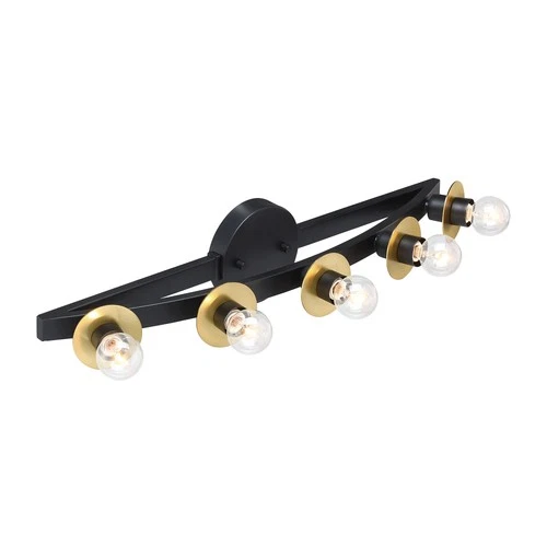 Designers Fountain D313C-5B Harmoni 5 Light 25"W Vanity light - Black - Picture 3 of 5