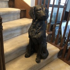 Labrador golden retriever sitting dog designed as a decor collectible or garden 
